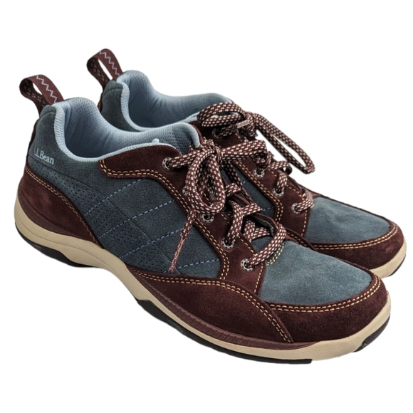 L.L. Bean Shoes - L. L. Bean Suede Sport Hiking Sneaker Blue/Burgundy Size 7.5 Women's